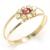 Anel em ouro 18k com diamantes e rubi