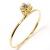 Anel chuveiro de ouro 18k com diamantes e safira