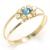 Anel em ouro 18k com diamantes e safira