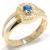 Anel formatura em ouro 18k - Diamantes e P. Sint�tica