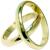 Par de alian�as em ouro 18k