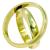 Par de alian�as em ouro 18k