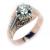 Solit�rio em ouro vermelho 18k