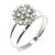 Anel em ouro branco 18k- Chuveirinho de brilhantes