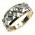 Anel em ouro amarelo e branco 18k c/ diamantes