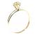Anel em ouro amarelo 18k- Chuveirinho de brilhantes