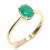 Anel em ouro 18k com esmeralda
