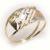 Anel em ouro 3 cores 18k - Fosco e Lapidado