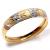 Anel em ouro amarelo,branco e verm.18k - Fosco e lap