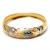 Anel em ouro amarelo,branco e verm.18k - Fosco e lap