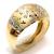 Anel de ouro amarelo branco e vermelho 18k - Jateado