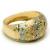 Anel de ouro amarelo branco e vermelho 18k - Jateado
