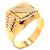 Anel de ouro amarelo 18k - Chapa fosca 3 cores