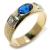 Anel formatura em ouro 18k - Zirc�nica e P. Sint�tic