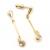 Brinco de ouro amarelo 18k e brilhantes