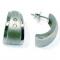 Brinco em ouro branco 18k com brilhantes