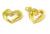 Brinco em ouro 18k - Cora��o com diamantes