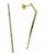Brinco em ouro amarelo 18k com brilhantes - Palito