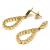 Brinco em ouro amarelo 18k com brilhantes