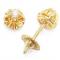 Brinco solit�rio em ouro amarelo 18k