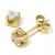 Brinco solit�rio em ouro amarelo 18k