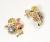 Brinco em ouro 18k - Rosas coloridas