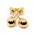Brinco em ouro amarelo 18k - Bola