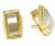 Brinco em ouro amarelo e branco 18k
