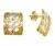 Brinco em ouro amarelo,branco e verm 18k - Vazado