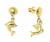 Brinco em ouro amarelo 18k - Pingente Golfinho