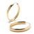 Argola Africana oval em ouro amarelo 18k