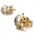 Brinco de ouro amarelo 18k - Fecho alavanca