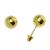 Brinco em ouro amarelo 18k - Bola
