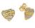 Brinco em ouro amarelo, branco e vermelho 18k- Cora�