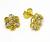 Brinco em ouro amarelo,branco e verm 18k - Flor