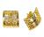 Brinco em ouro amarelo branco e vermelho 18k - Filig
