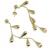 Brinco em ouro amarelo 18k - gotas de ouro
