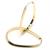 Argola Africana oval em ouro amarelo 18k