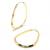 Argola Africana oval em ouro amarelo 18k