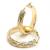 Argola Africana oval em ouro amarelo 18k