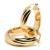 Argola Africana oval em ouro amarelo 18k