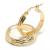 Argola africana de ouro amarelo 18k