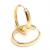 Argola Africana oval em ouro amarelo 18k