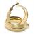 Argola Africana redonda em ouro amarelo 18k
