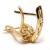 Brinco de alavanca em ouro 2 cores 18k - Jateado