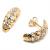 Brinco de ouro amarelo  e branco 18k