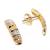 Brinco em ouro amarelo branco e verm. 18k