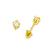 Brinco em ouro amarelo 18k com zirconia