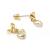 Brinco em ouro amarelo 18k com zirconia - Cora��o