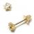 Brinco em ouro amarelo 18k com zirconia